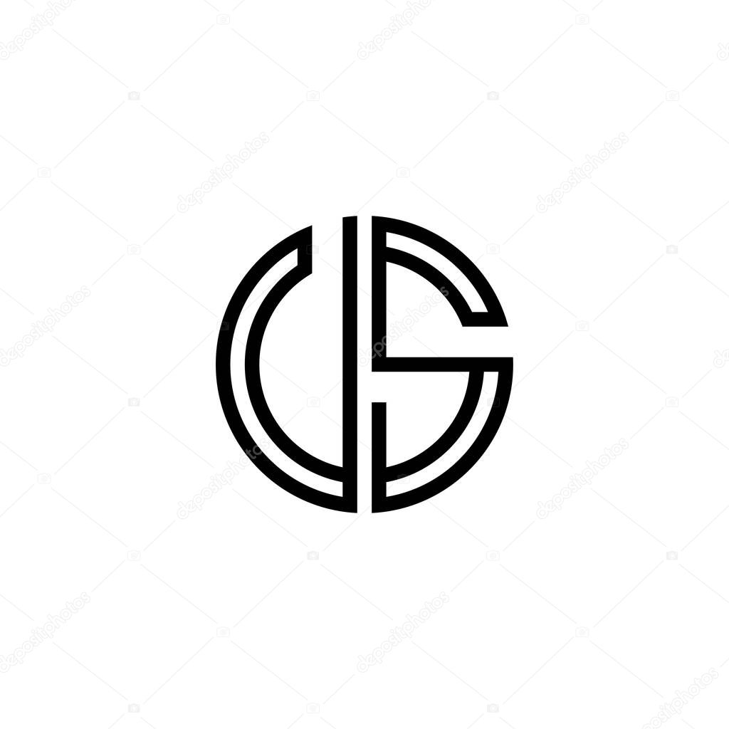 Letter US logo icon design template elements