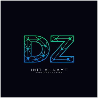 Harf Eksen soyut çizgi sanat logo şablonu.