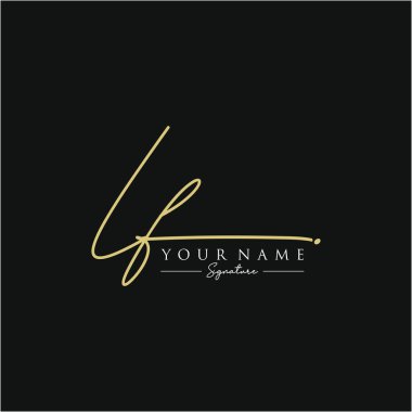 Harf Eğer İmza Logo Şablonu Vektörü
