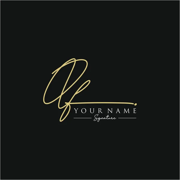 Letter Signature Logo Template Vector — Stock Vector