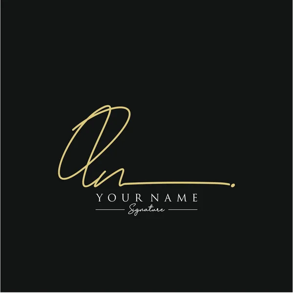 Letter Signature Logo Template Vector — ストックベクタ