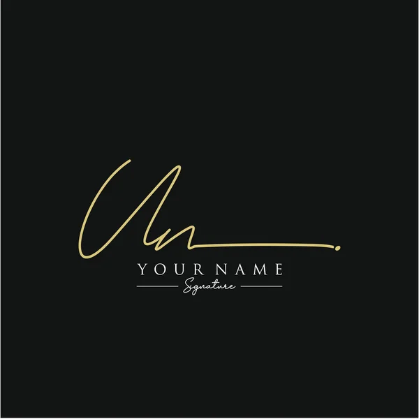 Carta Firma Onu Logo Plantilla Vector — Vector de stock