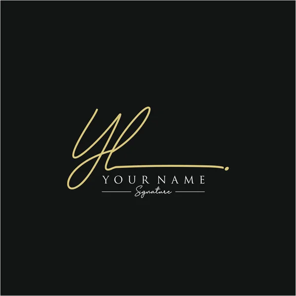 Letra Firma Logo Plantilla Vector — Vector de stock