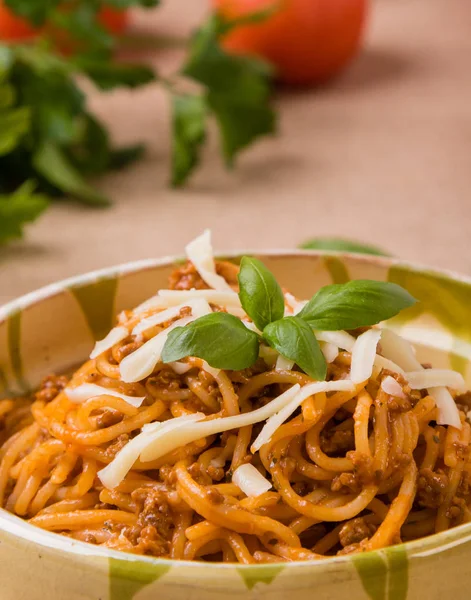 Espaguetis bolognese rústico — Foto de Stock