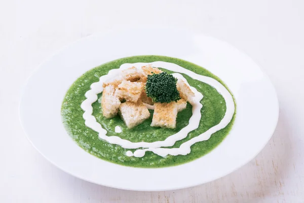 Broccoli cream soup — Stock Photo, Image