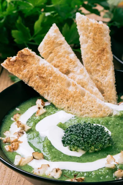 Broccoli cream soup — Stock Photo, Image