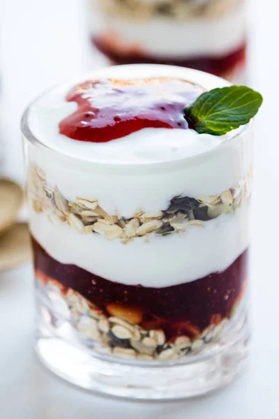 Parfait zdrowy jogurt — Zdjęcie stockowe