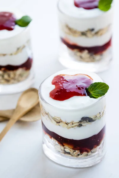 Parfait zdrowy jogurt — Zdjęcie stockowe