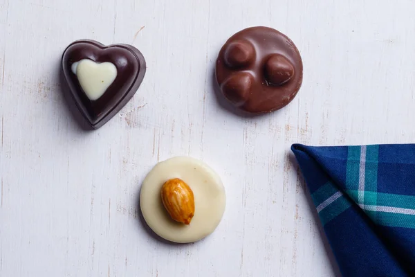 Verscheidenheid chocolade pralines — Stockfoto