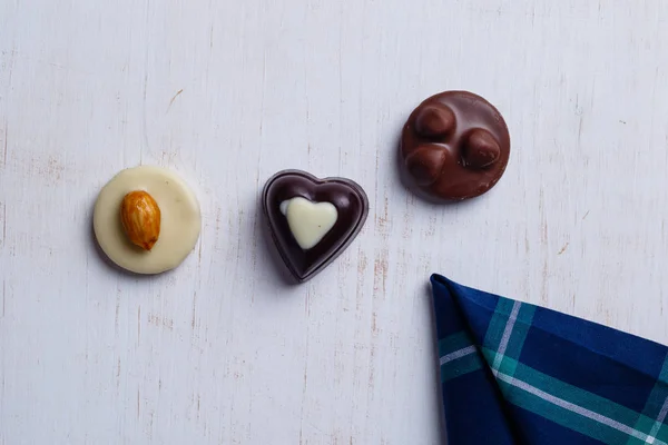 Verscheidenheid chocolade pralines — Stockfoto