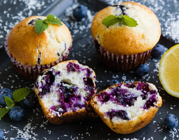 Frischer Blaubeermuffin — Stockfoto