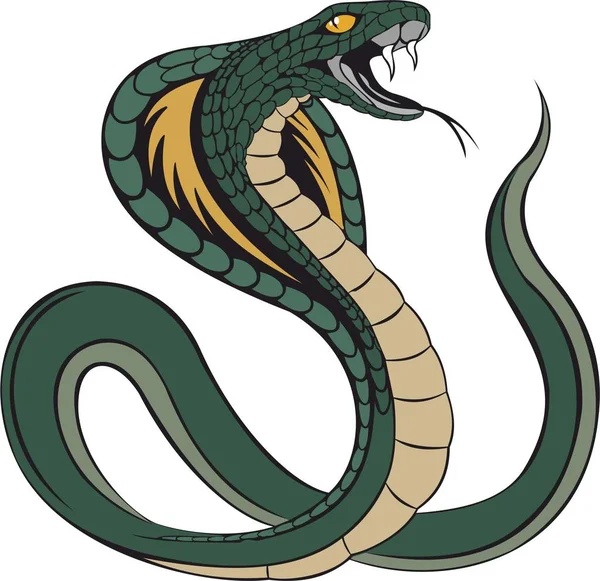 Dibujo Una Cobra Logotipo Forma Serpiente — Vector de stock