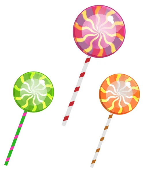 五颜六色的棒棒糖图 — 图库矢量图片