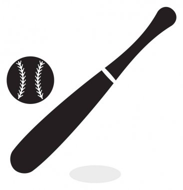 Beyzbol sopası ve top simgesi