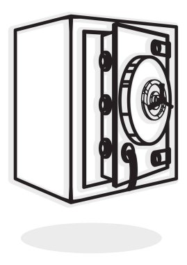 Kombinasyon güvenli simge - illüstrasyon