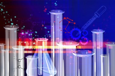 Kimya araştırma arka plan - illüstrasyon