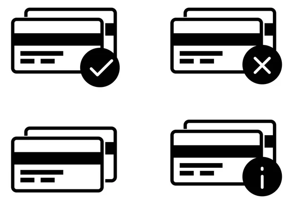 Elaborazione delle carte di credito - Icona - Illustrazione — Vettoriale Stock