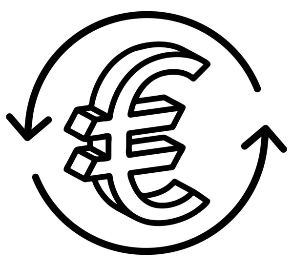 Ícone do símbolo da moeda euro — Vetor de Stock