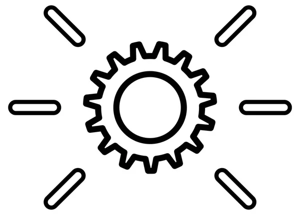 Support Services with Gear Icon — Stock Vector