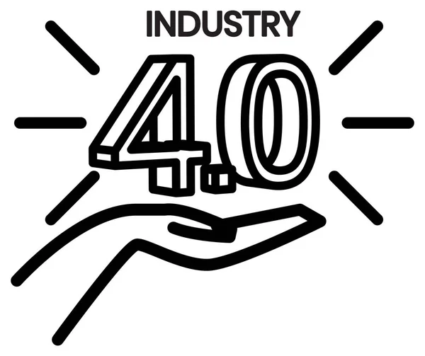 Industrie 4.0 Icône d'offre — Image vectorielle