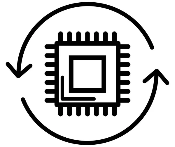 마이크로컨트롤러 Iot 아이콘 — 스톡 벡터