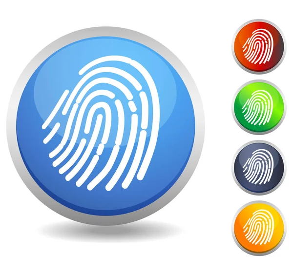 Fingerprint Scan Icon — Stock Vector