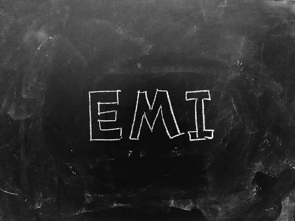 EMI handskriven på Blackboard — Stockfoto