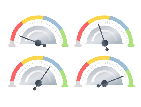 stock vector Performance Meter - 4 Stage Illustration