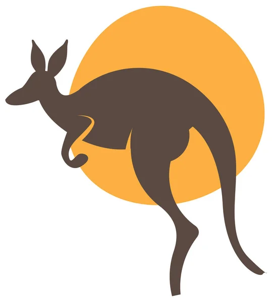 Kangaroo Jumping Icon — стоковий вектор