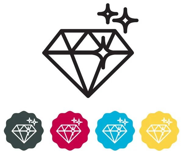 Icono de diamante momento precioso — Vector de stock