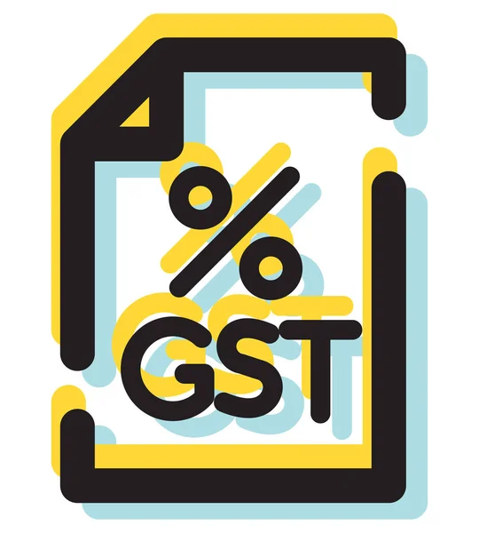 Staatliche Steuer - gst - icon — Stockvektor