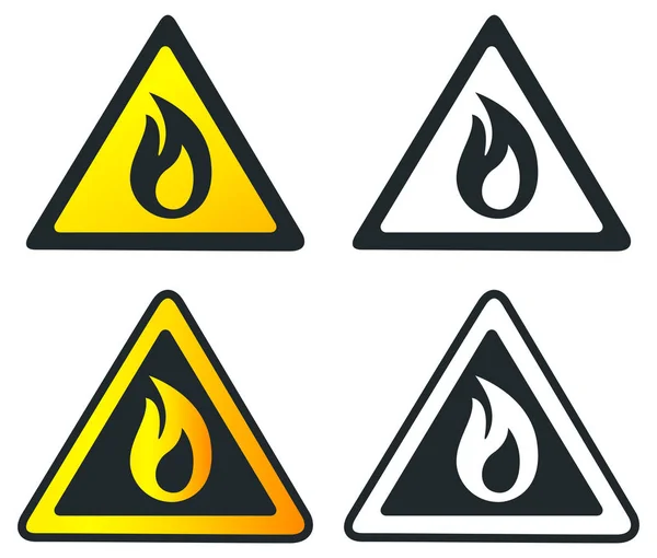 Fire Alert Inflammable Icon — Stock Vector