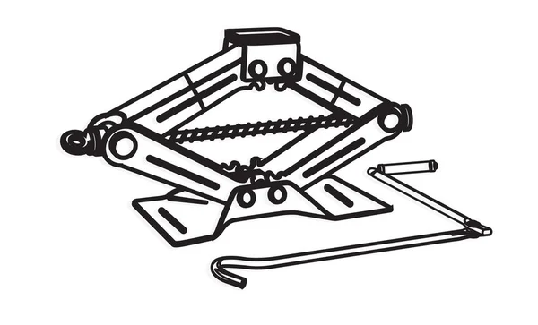 자동차 티레 잭 - 우상 — 스톡 벡터