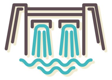 Hidrobaraj Projesi - EPS 10 Dosyası olarak Simge