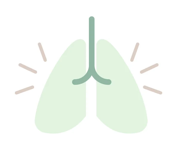 Betroffene Menschliche Lungen Symbol Als Eps Datei — Stockvektor