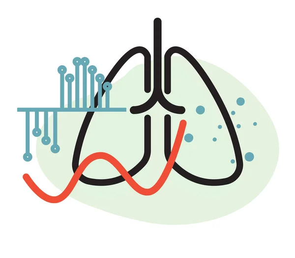 Predicción Enfermedad Pulmonar Humana Icono Como Archivo Eps — Archivo Imágenes Vectoriales