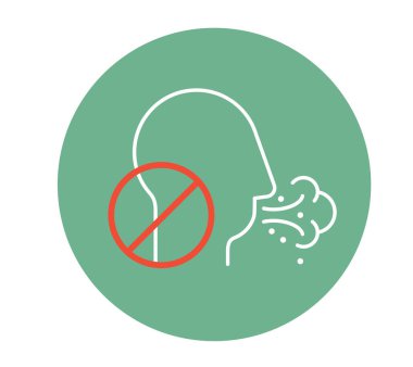 Kamu Alanlarında Öksürük ve Hapşırmadan Kaçının - EPS 10 Dosyası olarak Simge