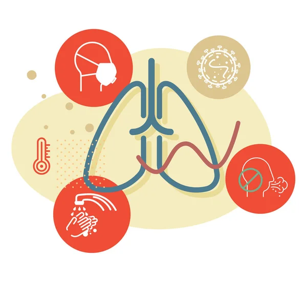 Neuartiges Coronavirus Mers Cov Prävention Icon Eps File — Stockvektor