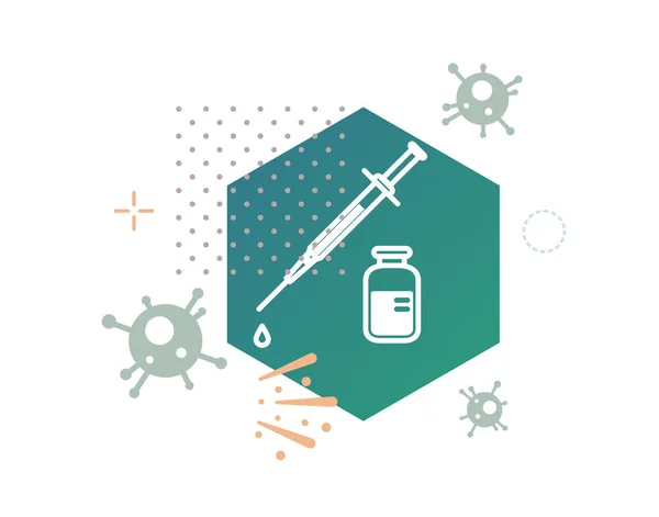 Nieuw Coronavirus 2019 Ncov Vaccin Trial Illustratie Als Eps Bestand — Stockvector