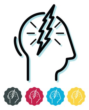 Baş Ağrısı - EPS 10 Dosyası Olarak Migren Simgesi