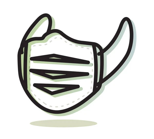 Facemask Personal Protection Equipment Icon Eps File — 스톡 벡터