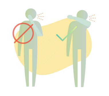 Hapşırık - Hapşırırken Dirsek Kullan - Simge EPS 10 Dosyası Olarak Simge