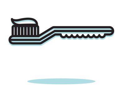 EPS 10 Dosyası Olarak Plastik Diş fırçası Simgesi