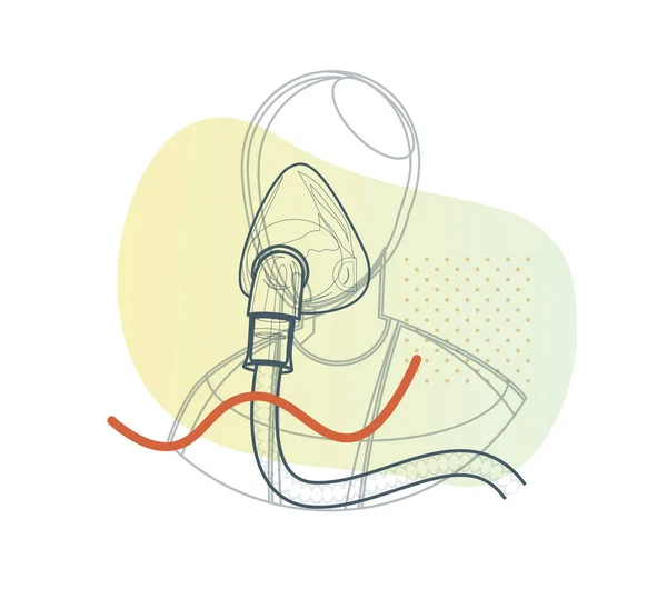 Novel Coronavirus Non Invasive Ventillation Support Icon Eps File — Stock Vector