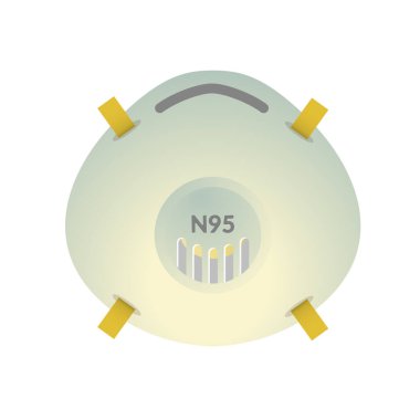 Solunum Koruyucu Maske - N95 - EPS 10 Dosyası olarak Simge