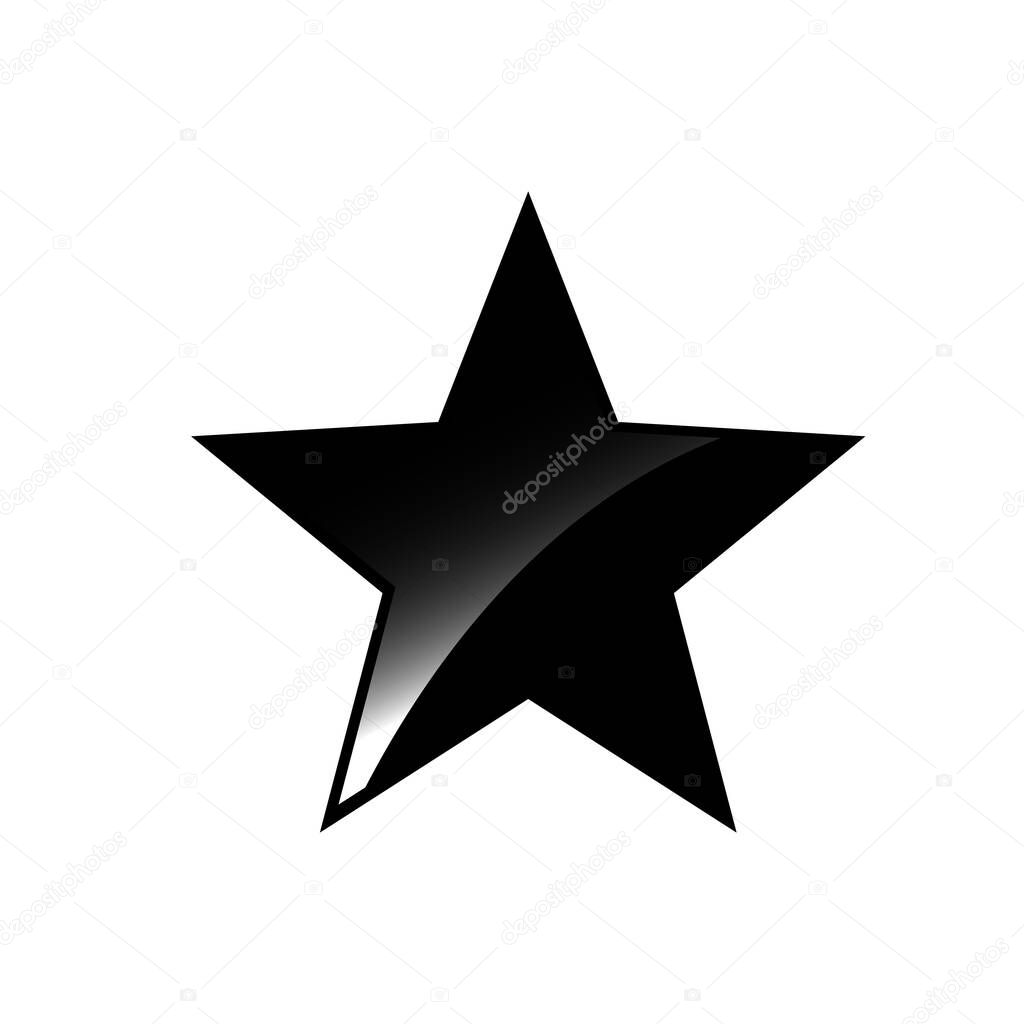 very black star logo vector icon concept illustration EPS 10
