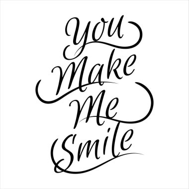Beni gülümsetiyorsun. stilist siyah ilham mektubu