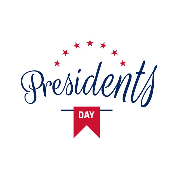 Happy Presidents Day letras de texto para o dia dos presidentes nos EUA ve — Vetor de Stock
