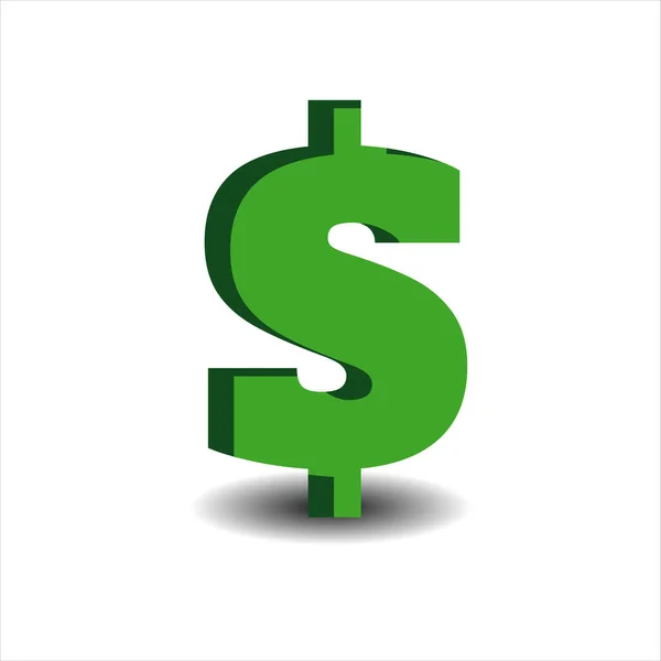 Diseño de logotipo gráfico de signo de dólar estadounidense. EE.UU. icono de moneda americana v — Vector de stock