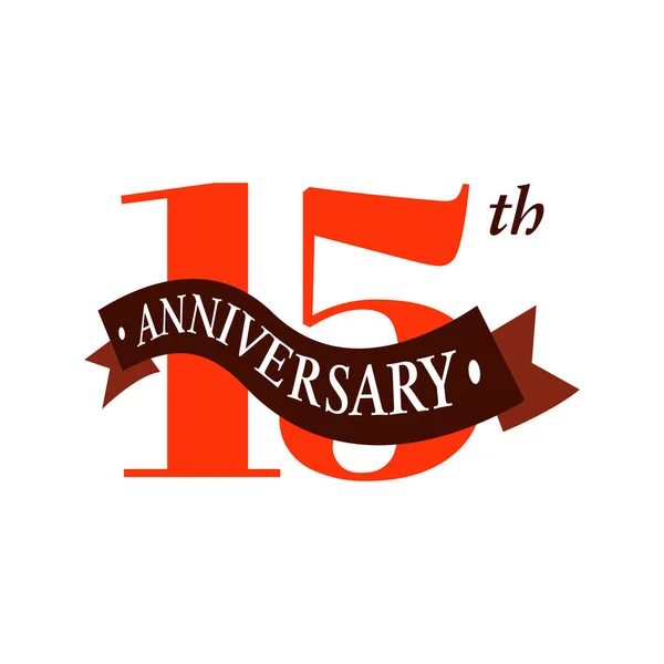 15th anniversary vector logo illustration. 15 years anniversary — Stock Vector